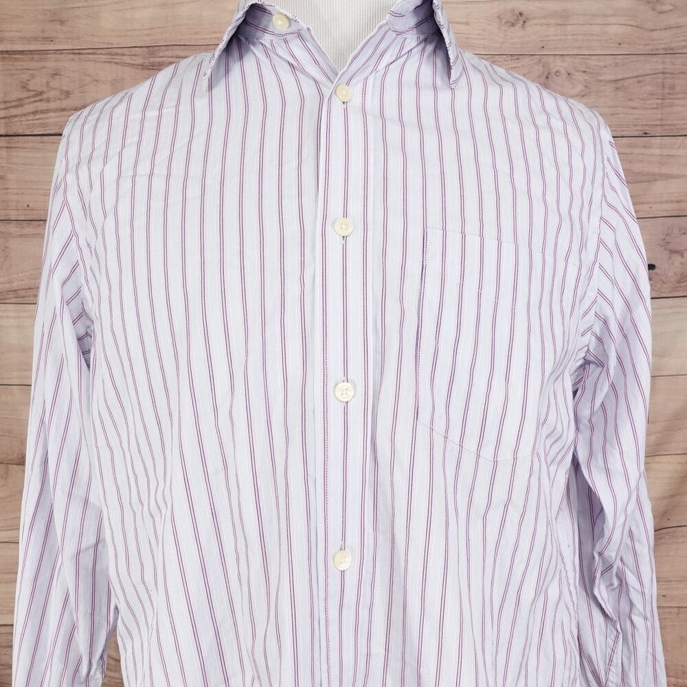 BANANA REPUBLIC CLASSIC FIT STRIPED BUTTON DOWN SHIRT MENS SIZE M 15-15.5